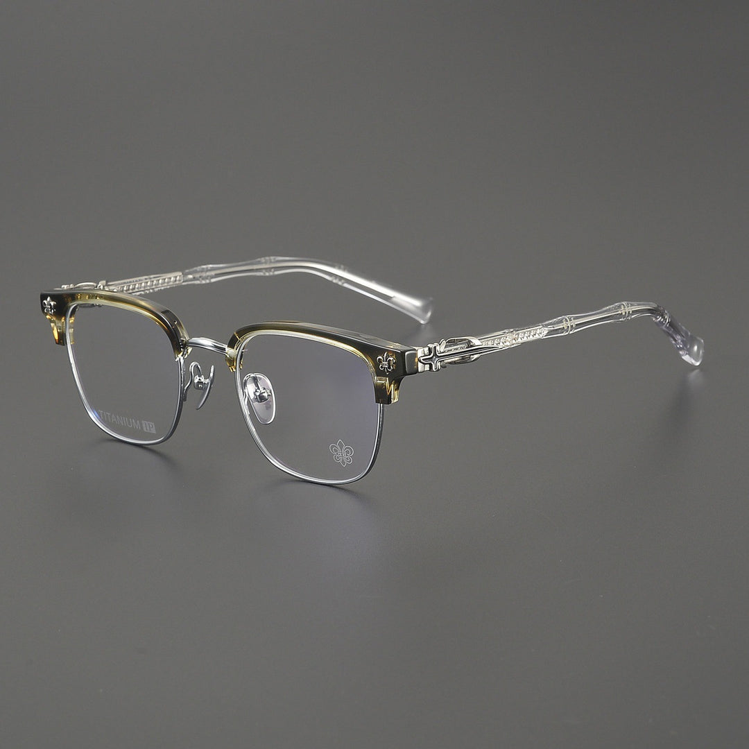 Chrome Hearts Hand-Engraved Vintage Browline Eyeglasses