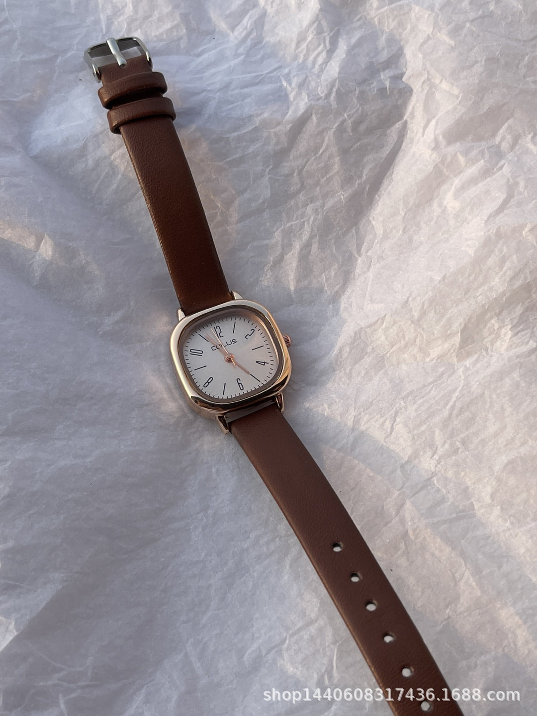 Retro British-Style Leather-Strap Watch for Students