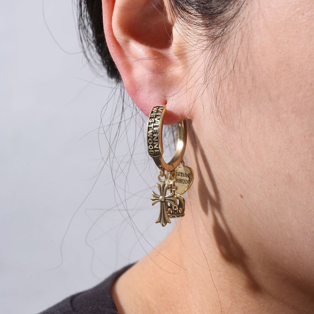 Chrome Hearts-Inspired Star, Heart, and Cross Earrings