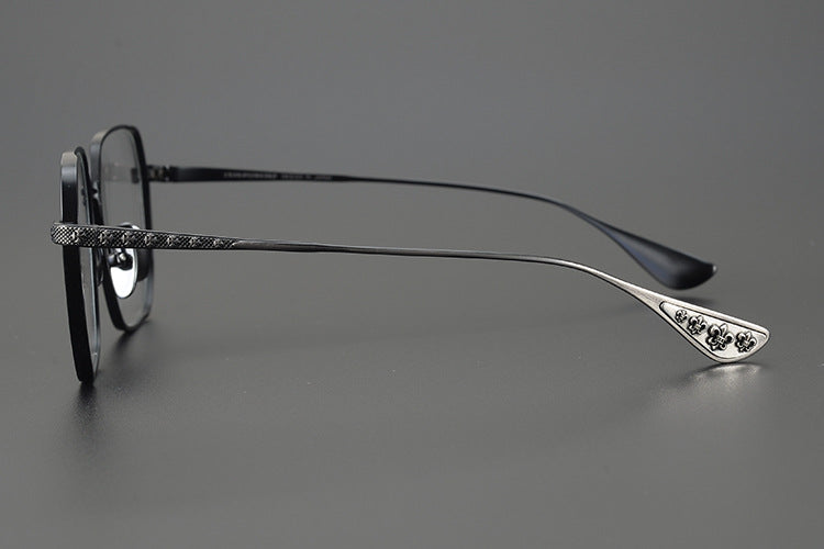 Chrome Hearts pure titanium glasses with cross carved frames
