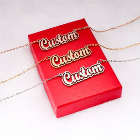 Customized hollow name necklace