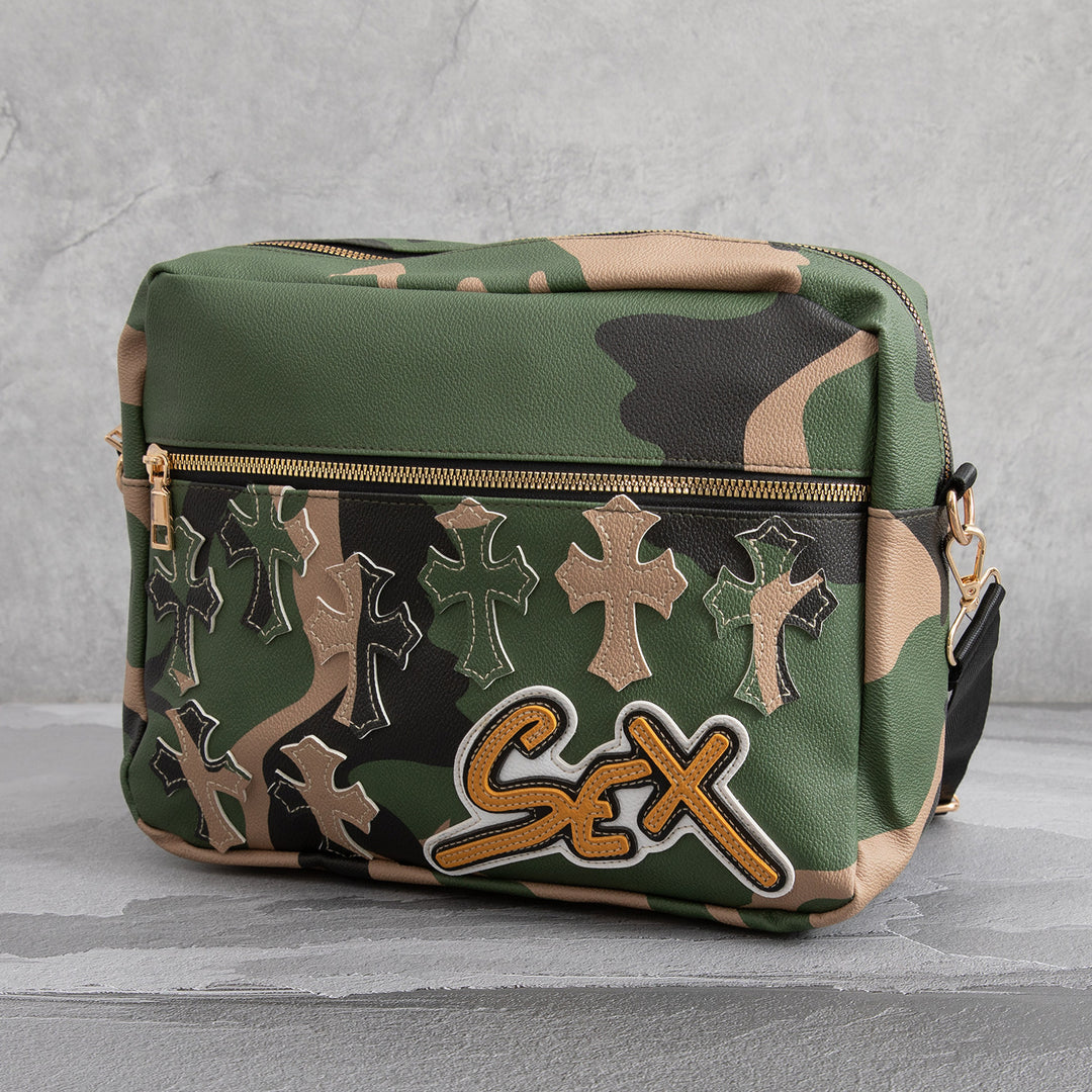 Chrome Hearts Camouflage Sports PU Leather Crossbody Bag