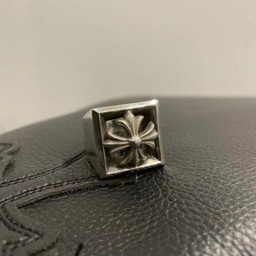 chrome hearts cross anchor square ring