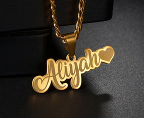 Laser Marking Customized Name Necklace DIY Titanium Steel Pendant