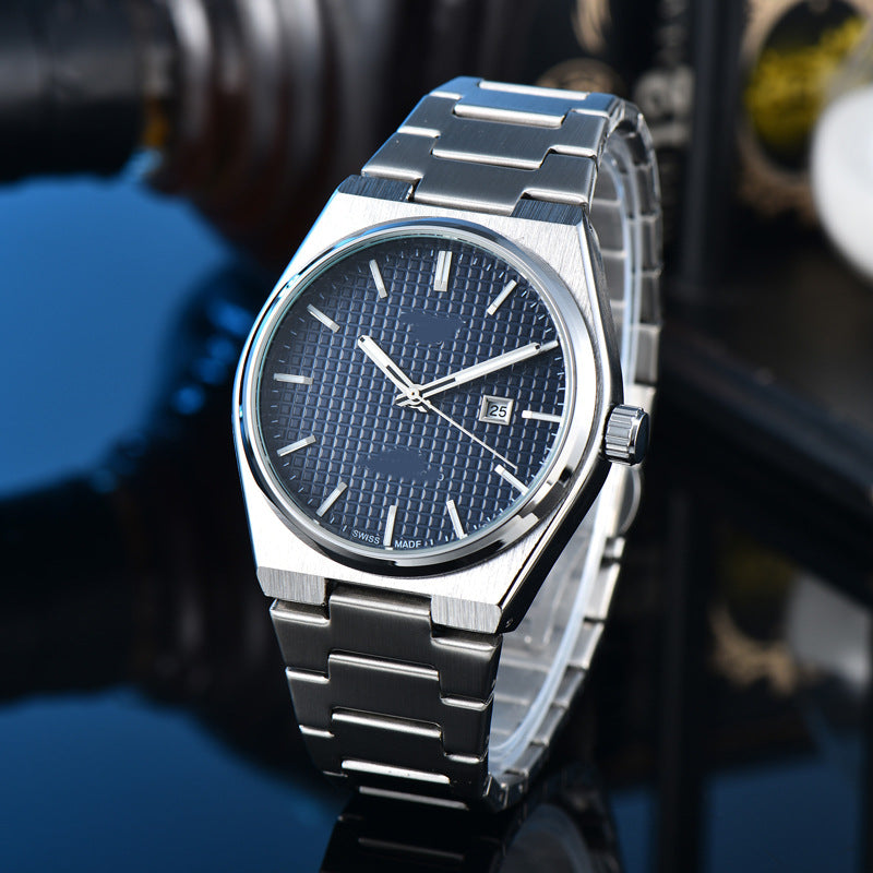 Classic Simple and Generous Solid Steel strap Watch