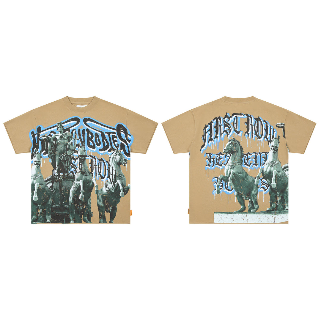 FIRST ROW LOST UTOPIA UNIVERSE CROPPED TEE White