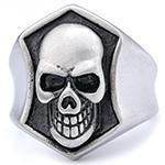 Nordic Stainless Steel Skull Ring Gothic Dark Aesthetic