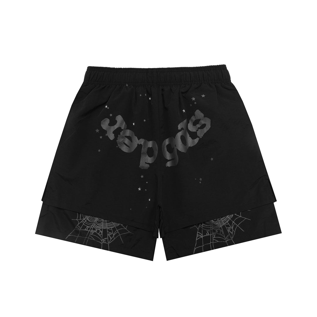 Sp5der Foam Letter 555 Shorts Sweatpants