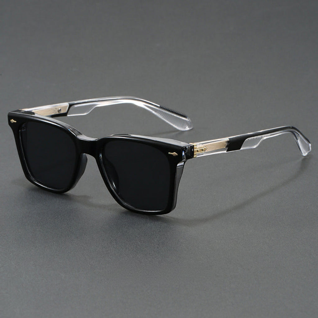 Retro luxury square polarized sunglasses