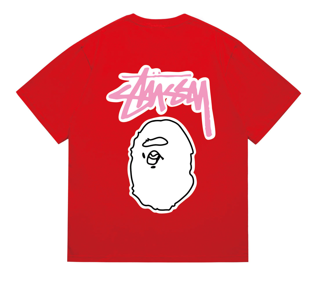 BAPE loose fit short-sleeved letter print t-shirt