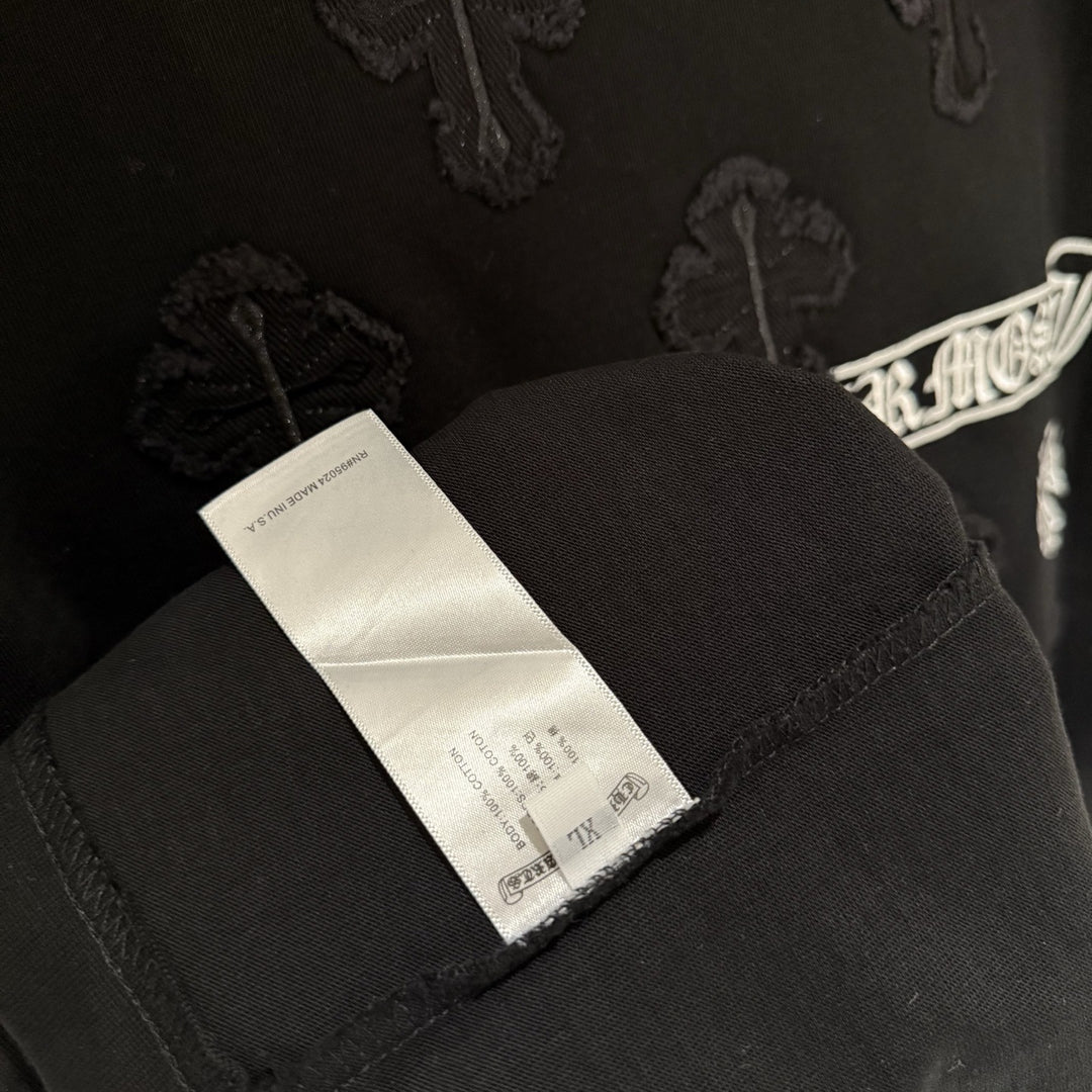 Chrome Hearts Embroidered Distressed Short-Sleeve T-Shirt