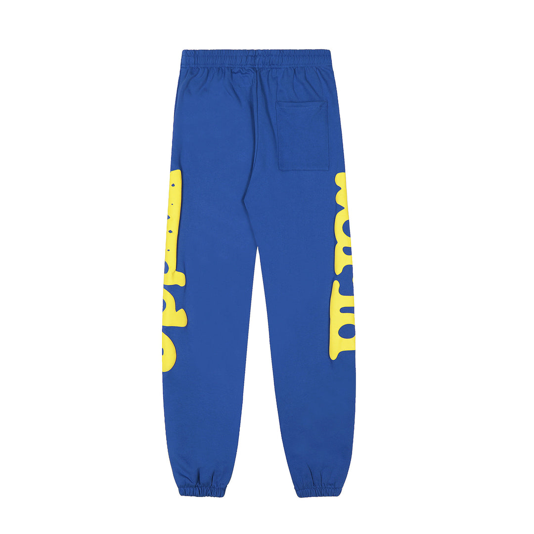 Sp5der 555555 star pattern hooded trousers and sweatshirt