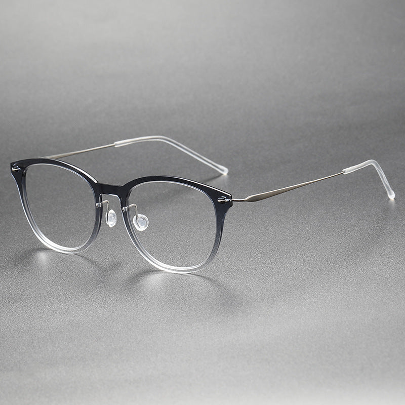 Gradient retro oval frame for slimming faces