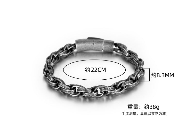 Retro Distressed Handmade Braided Twist Bracelet
