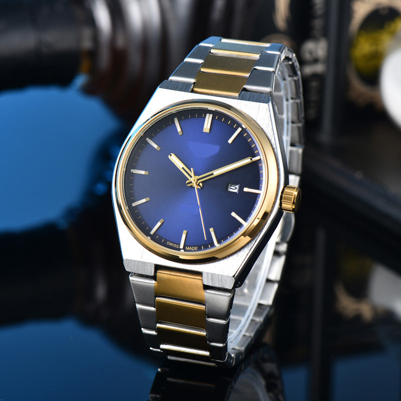Classic Simple and Generous Solid Steel strap Watch
