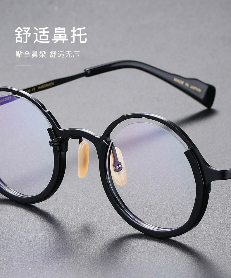 Solid color trendy and unique large-framed glasses