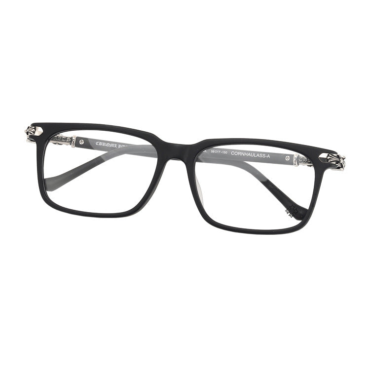 Chrome Hearts square frame thick rim glasses for big faces