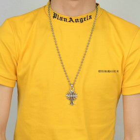 ch chrome hearts cross pendant hip hop necklace