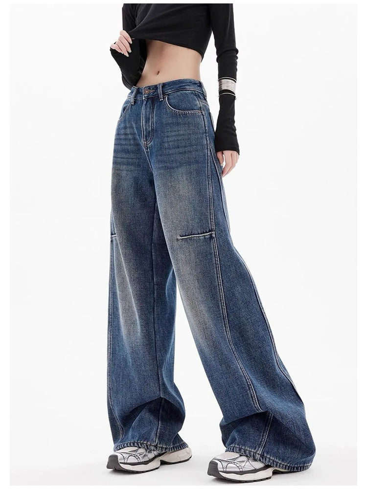 High-Waisted, Loose Fit, Slimming, Floor-Length Wide-Leg Pants