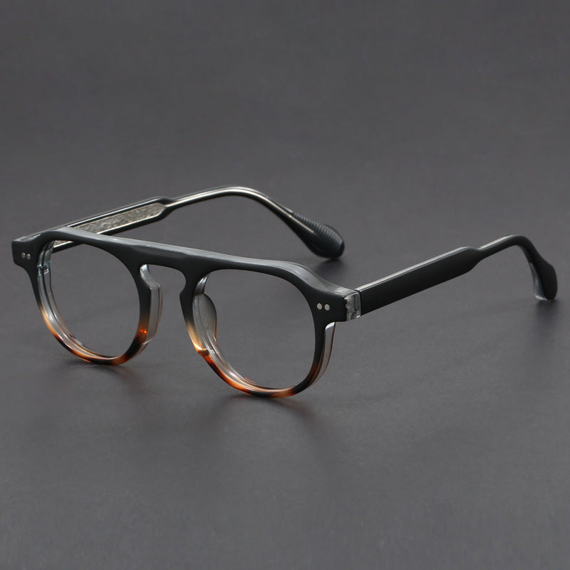 Hand-Carved Retro Aviator Eyeglass Frames