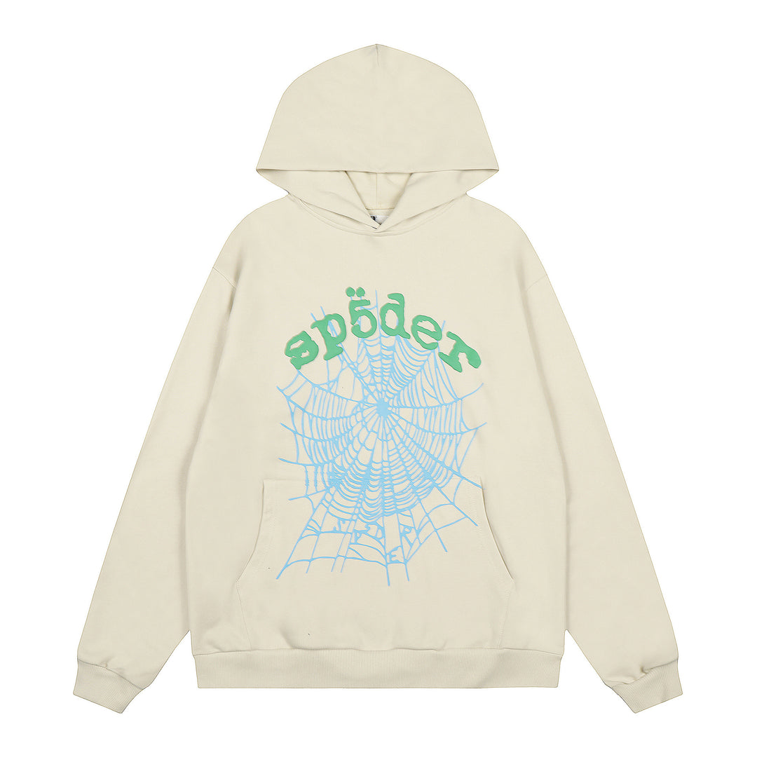 Sp5der 555555 star pattern hooded trousers and sweatshirt