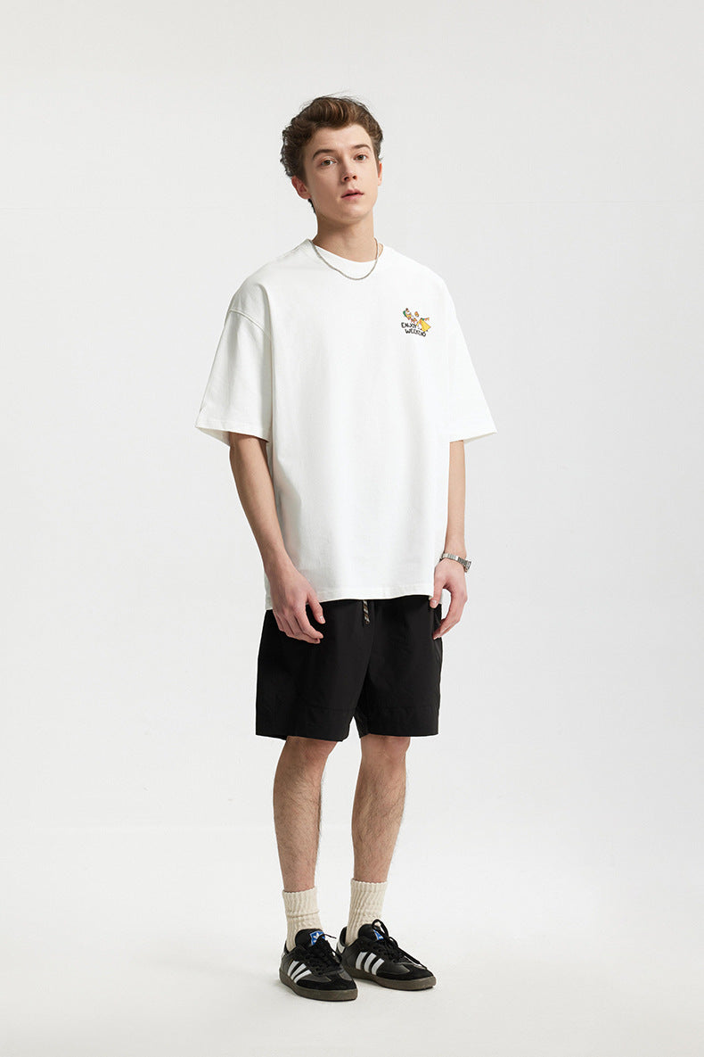 Camping Printed T-Shirt, Loose Fit, Short-Sleeve T-Shirt