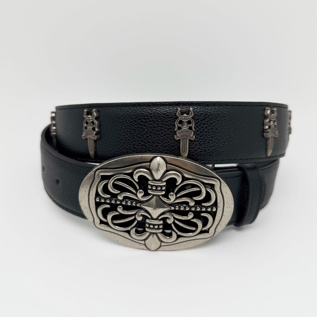Chrome Hearts Classic Vine Belt with Dagger Stud Accents