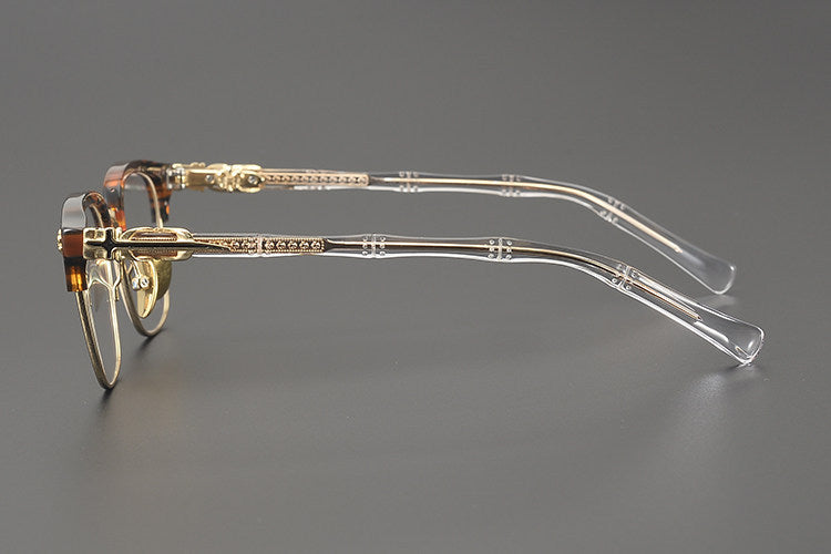 Chrome Hearts Hand-Engraved Vintage Browline Eyeglasses