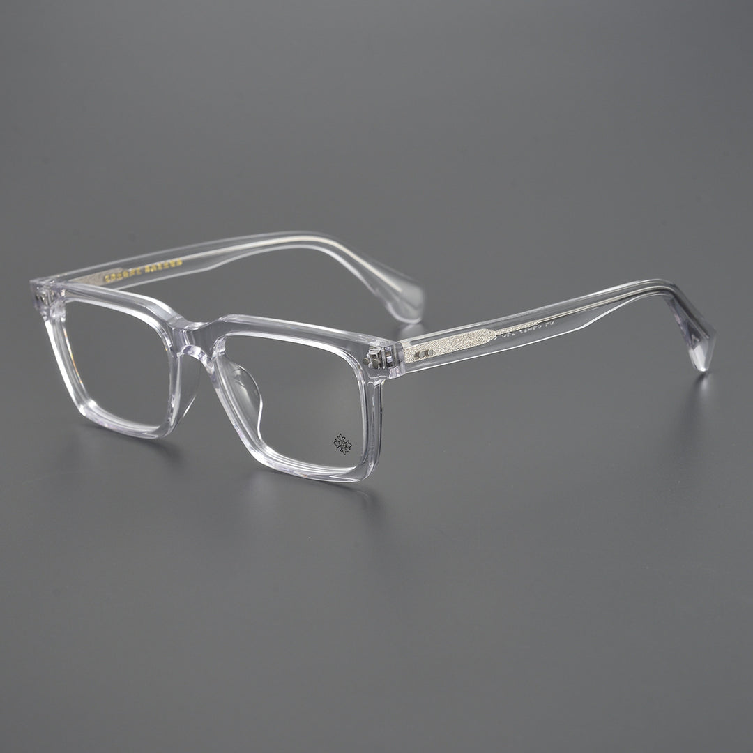 Handcrafted Square Retro Acetate Eyeglasses