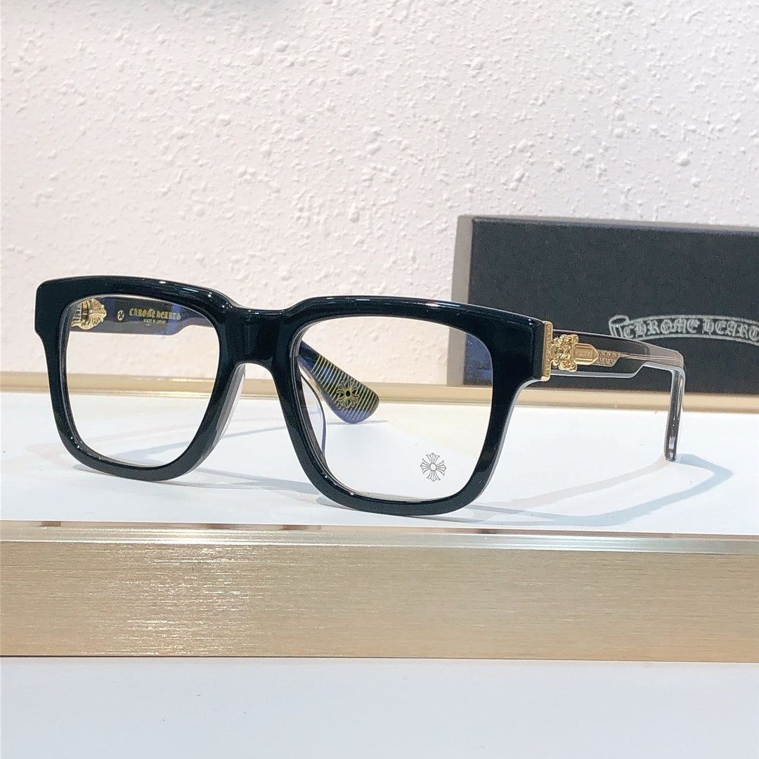 Chrome Hearts Sword Motif Simple Bold Frame Eyeglasses