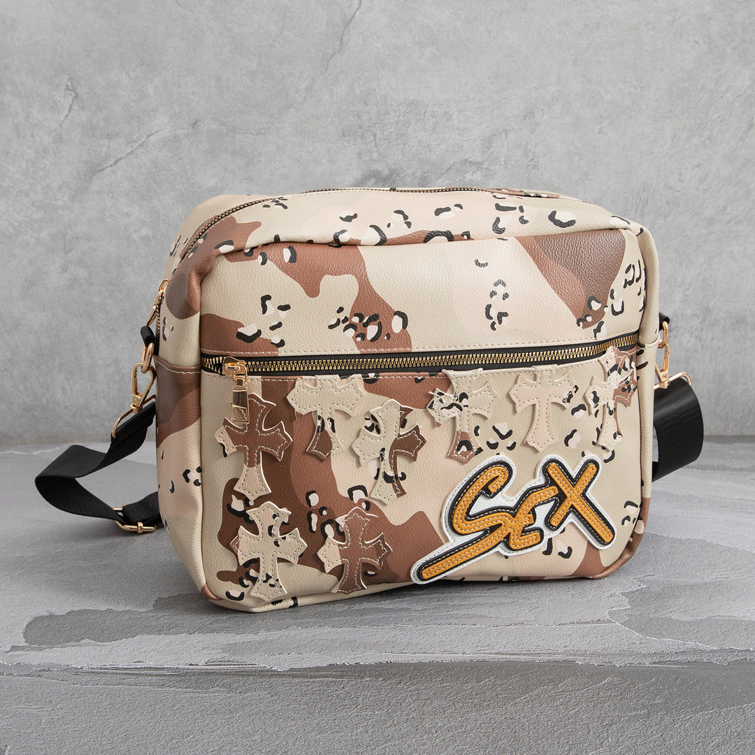 Chrome Hearts Camouflage Sports PU Leather Crossbody Bag