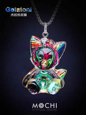 Gera Tony the Cat Cyberpunk Disney Necklace Pendant Keychain