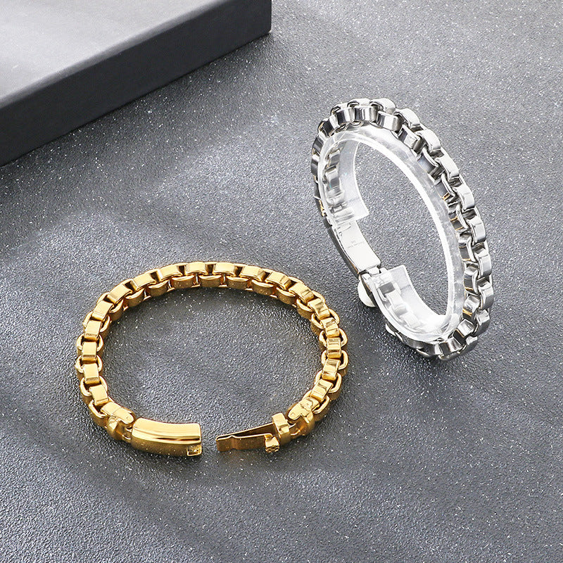 Retro simple stainless steel bracelet