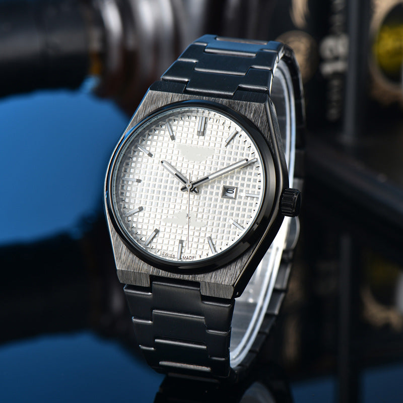 Classic Simple and Generous Solid Steel strap Watch