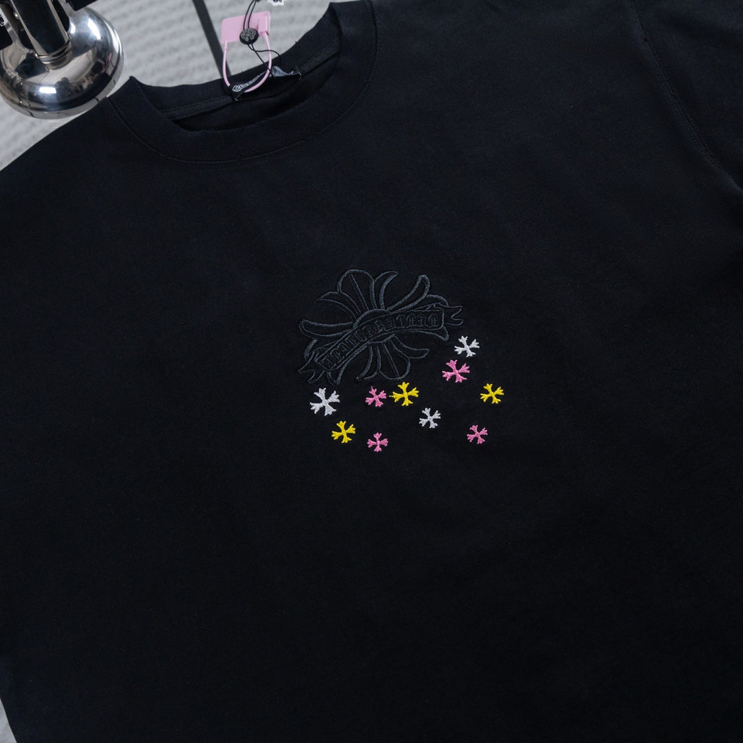 Chrome Hearts Colorful Starry Sky Embroidered T-shirt