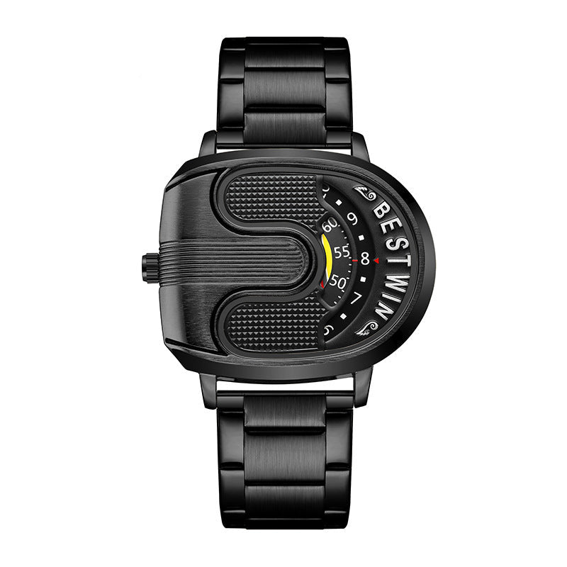 Stylish Gold U-Shaped Men's Watch