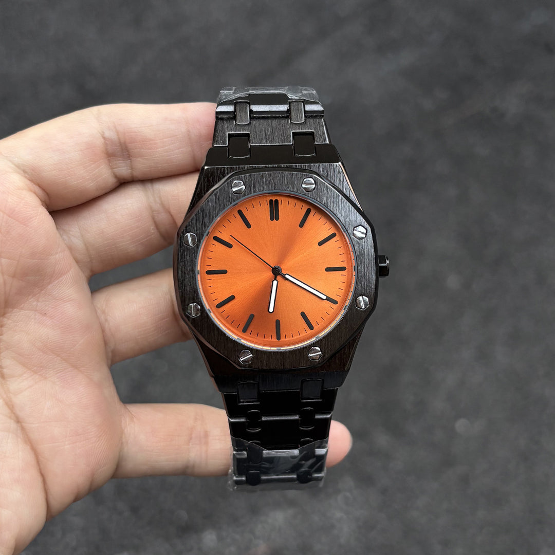 Octagonal Case Business Watch with Stainless Steel Band