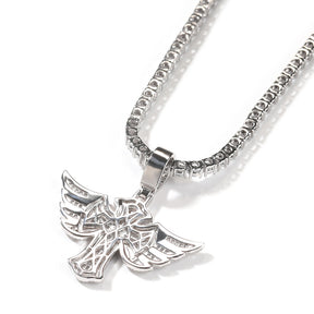 Angel Wings Cross Diamond Pendant