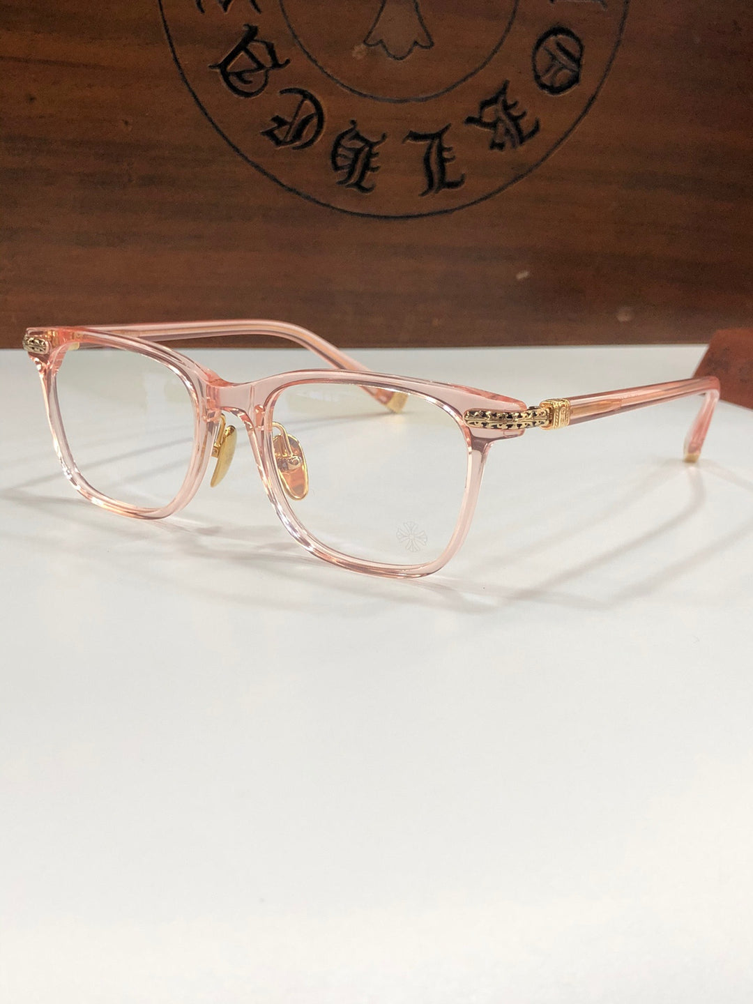 Chrome Hearts stylish thick rim square frame artistic glasses