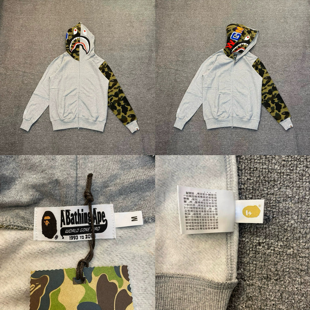 BAPE Shark head camouflage zip-up jacket