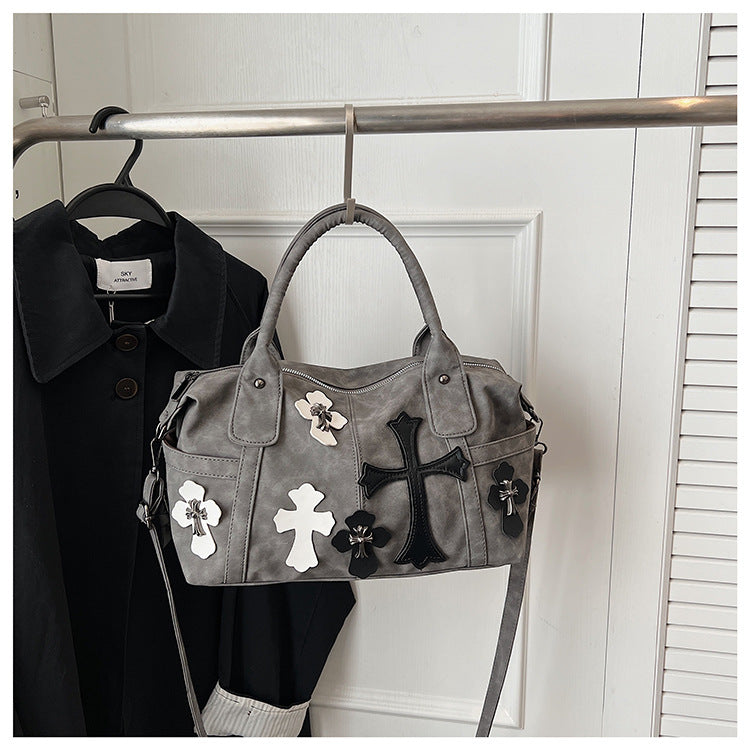 Chrome Hearts grey Patchwork Travel Bag