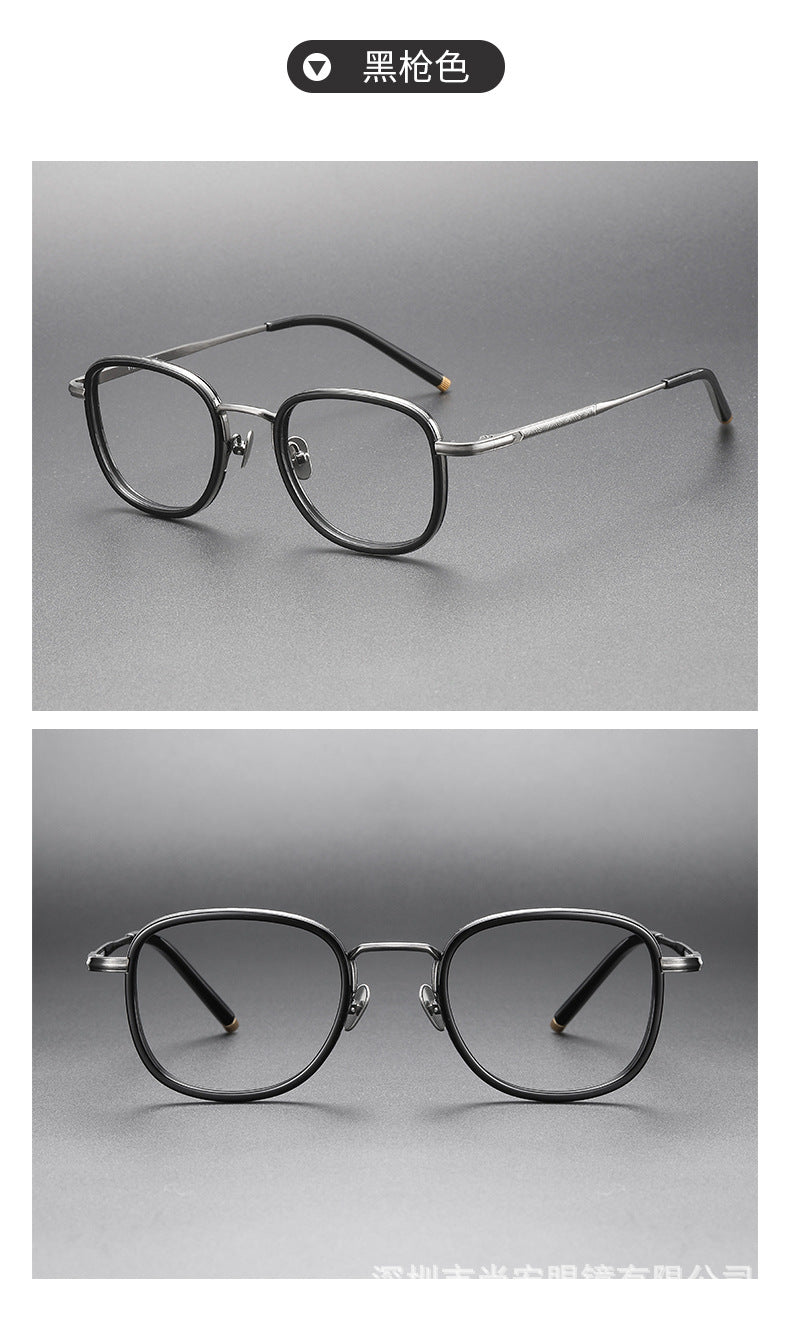 Full-frame square eyeglass frames for larger faces