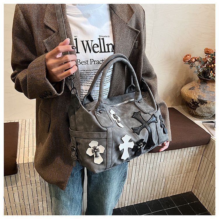 Chrome Hearts grey Patchwork Travel Bag