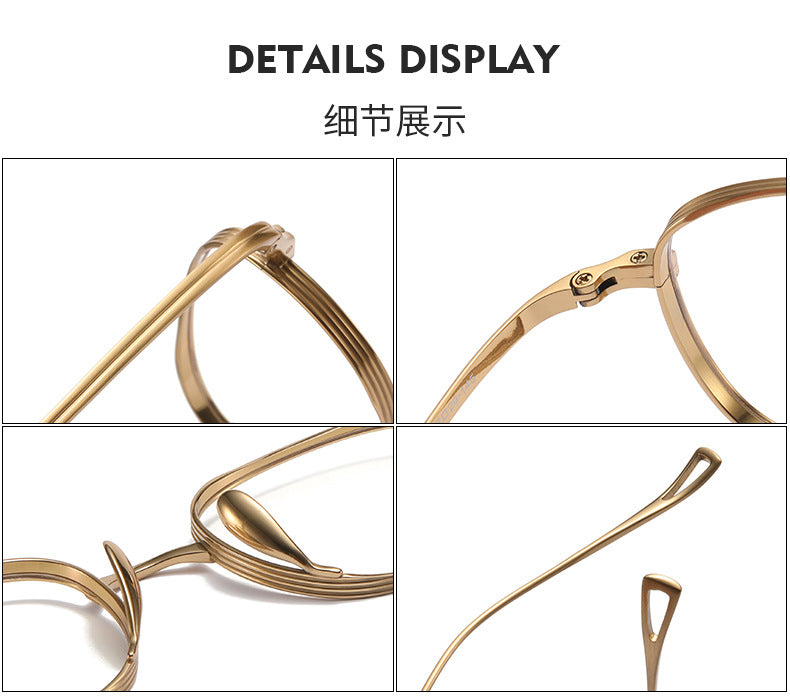 Pure Titanium Small Face Square Retro Glasses Frame