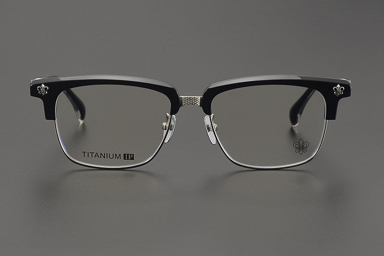 Chrome Hearts Style Business Semi Rimless Eyeglasses