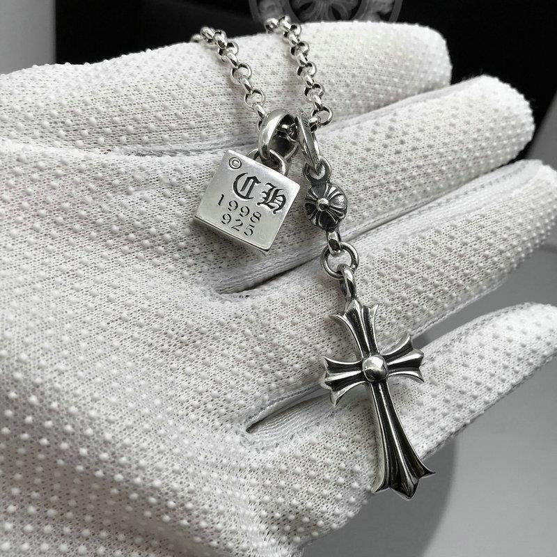 Cross multi-pendant necklace long necklace sweater chain