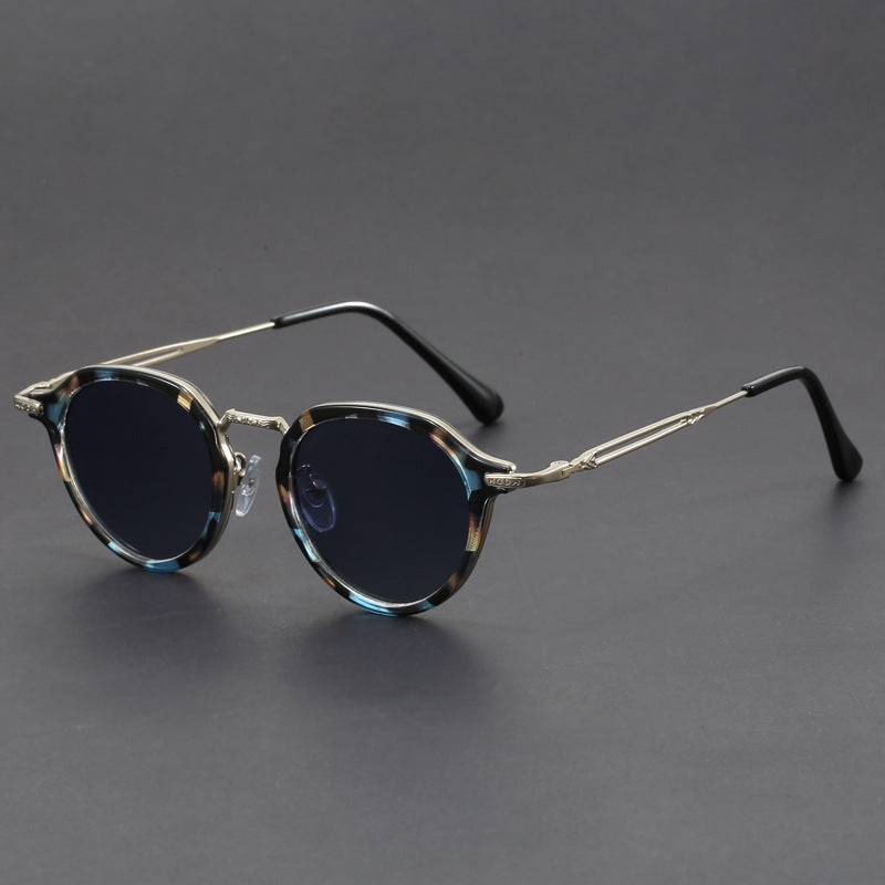 Steampunk metal round sunglasses
