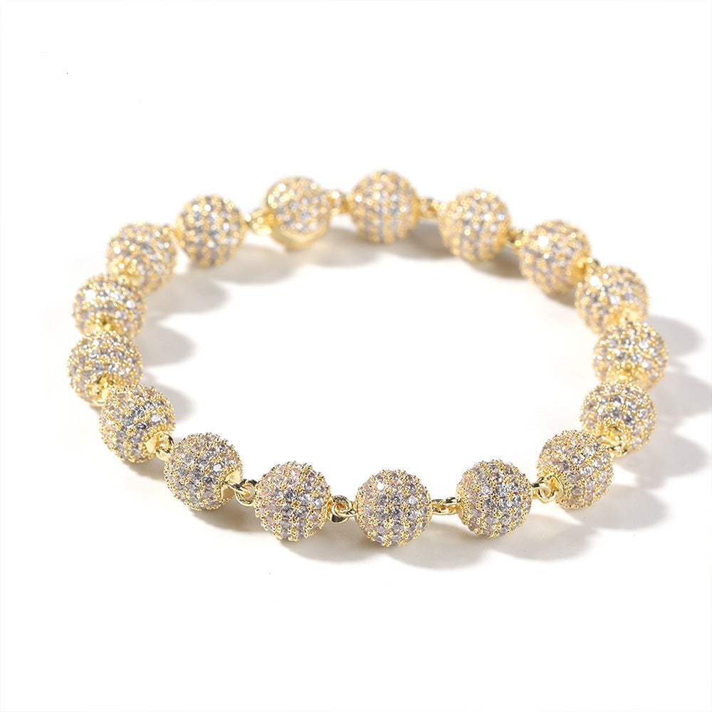 Hip-hop Micro-set zircon bead bracelet