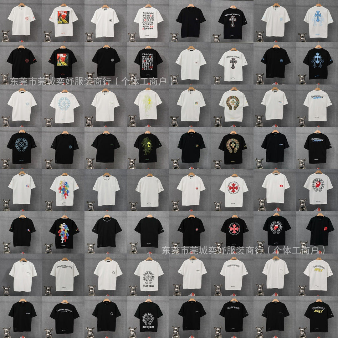 Chrome Hearts Summer Printed T-Shirt Short-Sleeve