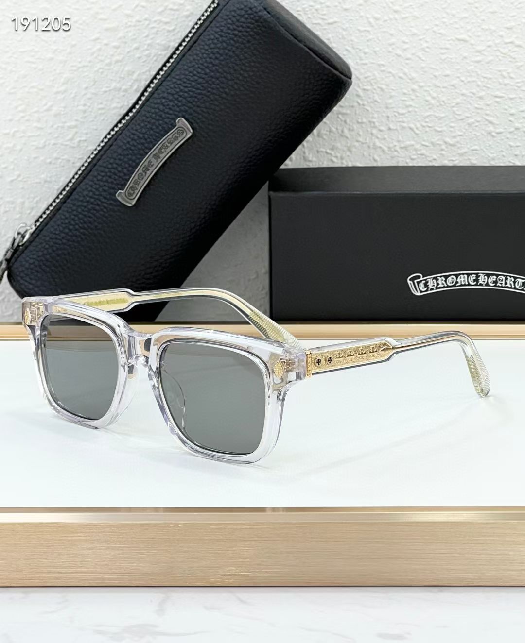 Chrome Hearts AMB Square-Frame Sunglasses